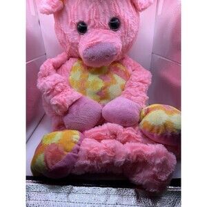 Hugfun Stretchy Plush Pink Pig Stuffed Animal 34 in Rare Abstract Hug Fun